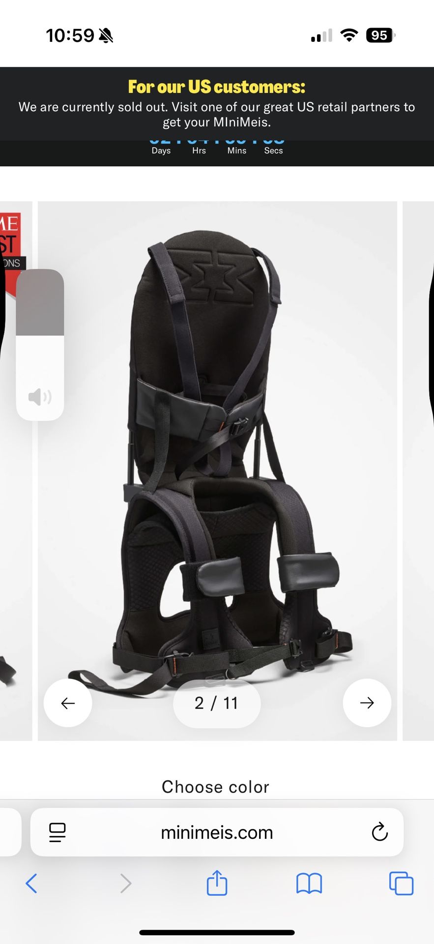 Hands Free Kids Shoulder Carrier Basically New