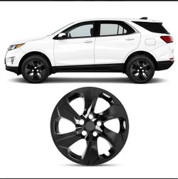 Wheel Hubcaps Compatible with Toyota RAV4 2019-2024; 17 inch Wheel Covers; Set of 4 Pcs (Glossy Black)