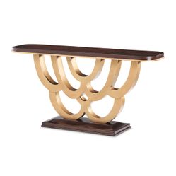 Camellia Field Warm Pecan Console Table