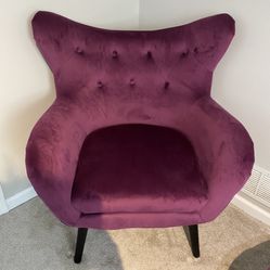 Purple Chair Matching Ottoman 