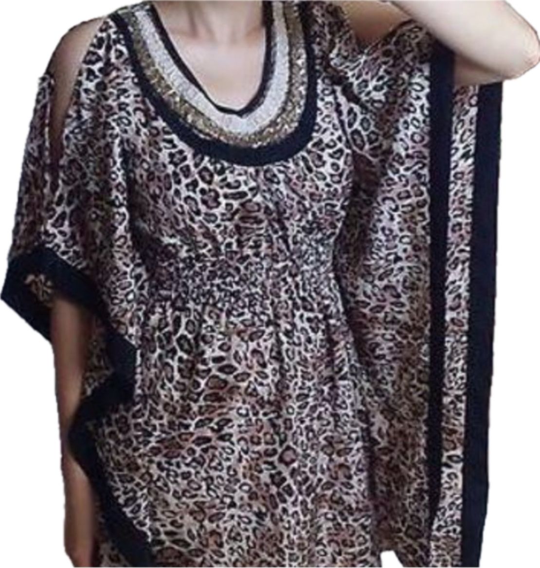 2B Bebe | Crochet Dresse 2b Bebe Dress Leopard Animal Print.