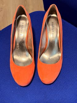 Madden Girl Orange Platform Heels