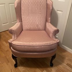 Traditional Upholstered Wingback Accent Chair