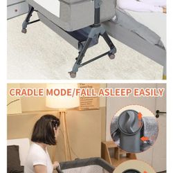 3-in-1 Adjustable Portable Baby Bassinet with Storage and Mosquito Net