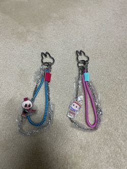 Brand new pop mart labubu bag charm keychains 2 pieces