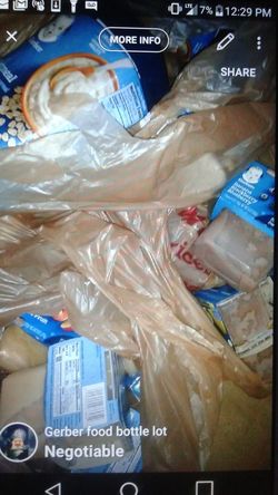 Lots of Gerber food and cereal