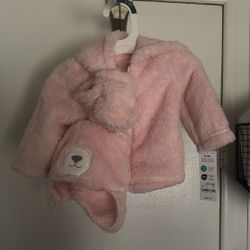 0-3M Fuzzy Bear Coat 