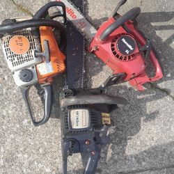3 Chain Saws For Parts