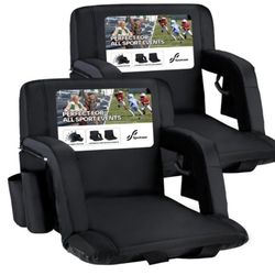Sportneer Stadium Seats with Back Support - New (In Box)