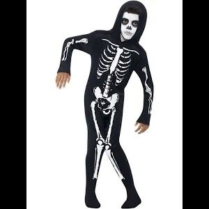 Halloween Costume Sckleton Gown For Kids Size: 9-12 Ages
