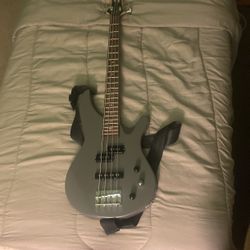 Gray 4 String Bass Guitar 
