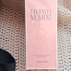 NEW & SEALED CALVIN KLEIN ETERNITY MOMENT WOMAN'S 3.3 OZ PARFUM SPRAY 30$