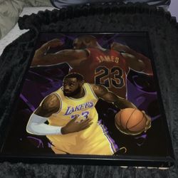  Lebron James Premium Printed Canvas - L A Lakers / Cleveland Cavaliers / Cavs