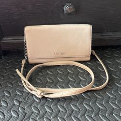 Taupe Nine West Clutch/Crossbody/Wallet