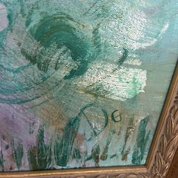 Signed DG Original Floral Oil Painting | Framed & Ready to Hang!