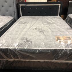 New Full Size Bed With Mattress and Boxspring Included 