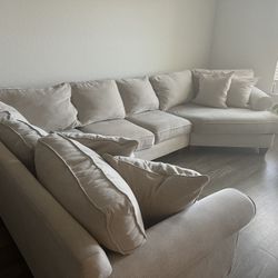 Beige Couch/ Sectional