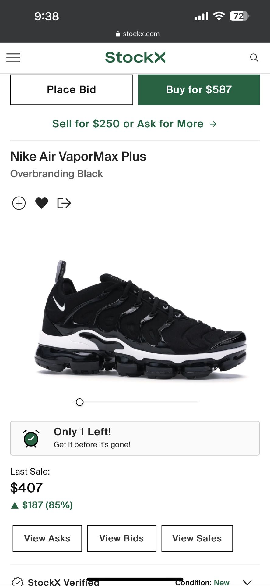 Nike Vapormax Plus Overbranding for Sale in Cuyahoga Falls, OH