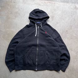 Polo Ralph Lauren Black Zip-Up Hoodie