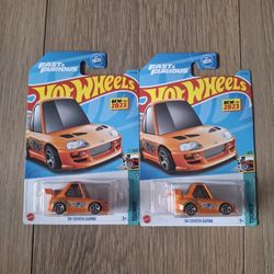 Hotwheels 94 Toyota Supra Fast Furious $3 Each