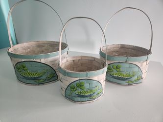 Set Of 3 Spring Garden Baskets