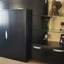 Beautiful Black ENTERTAINMENT CENTER 