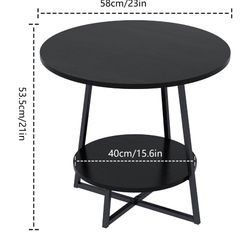 Black Round Coffee Table