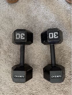 30 pound high-end dumbbells