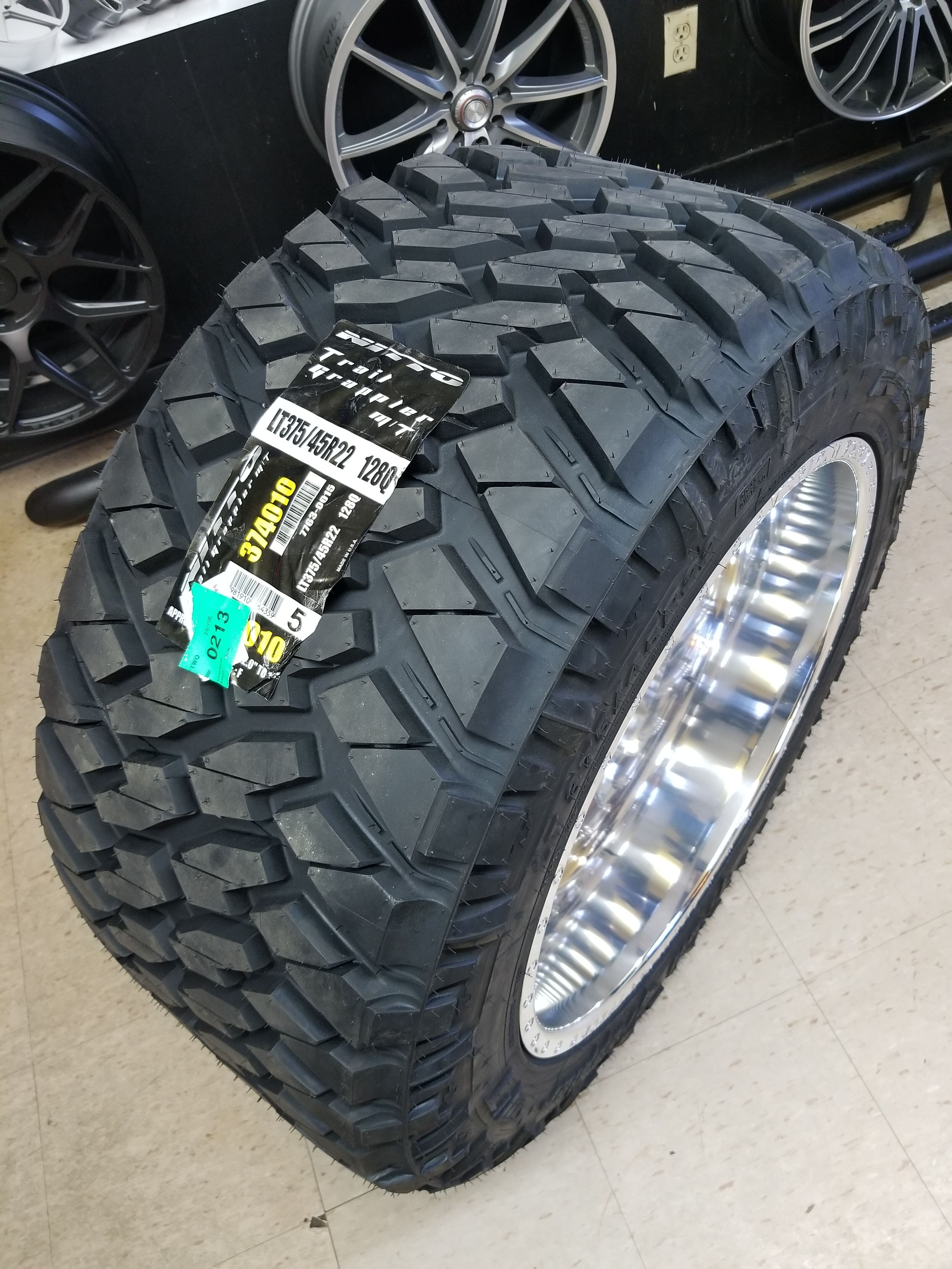 LT375/45R22 Nitto Trail Grappler M/T tires 12 ply 375 45 22 22