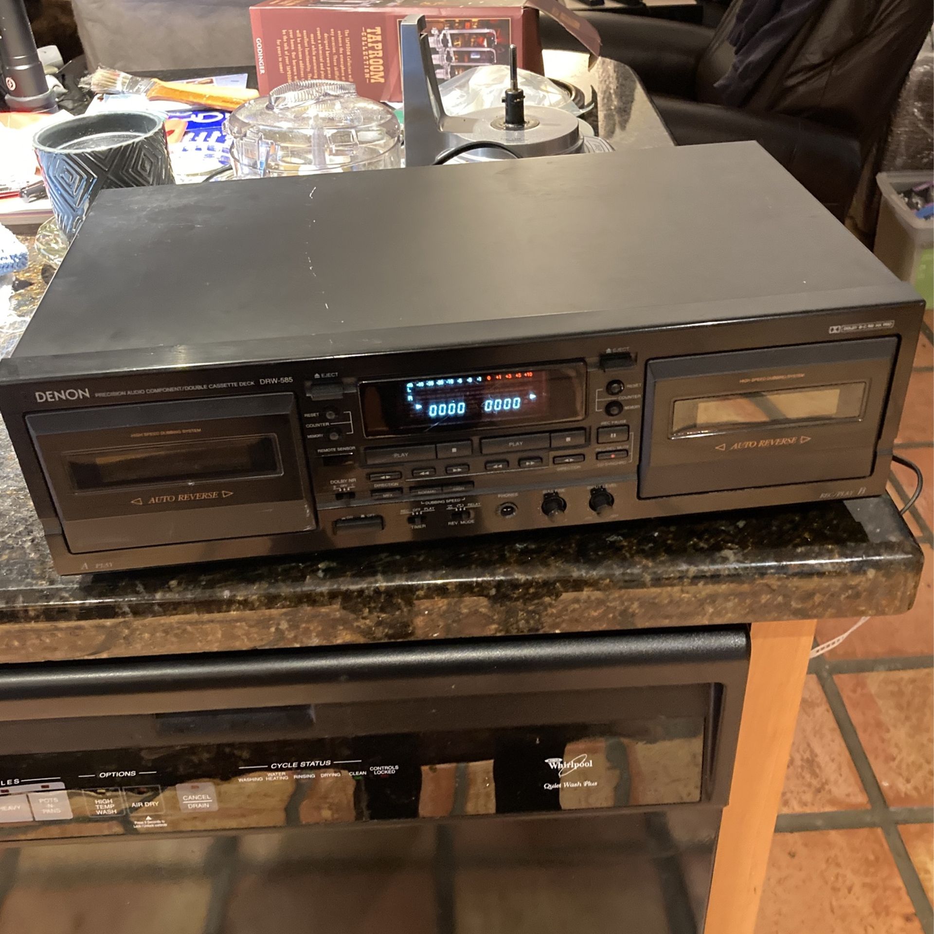 Denon Model DRW 585 Double Cassette Deck NO REMOTE AS IS