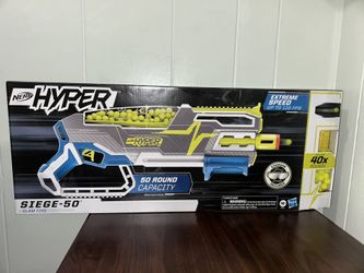 Nerf Hyper Siege-50 Pump-Action Blaster and 40 Nerf Hyper Rounds