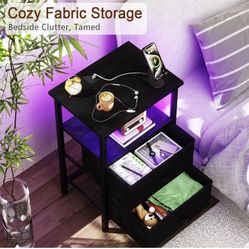 Brand New LED Night Stand With Charging Ports