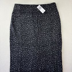 Cheetah Gray Black Skirt 