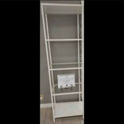 Bowery Hill Metal and Tempered Glass Bronze and Clear Etagere Bookcase Rectangular 73"x36"x12"
