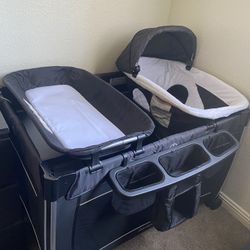 Pamo Babe 4 In 1 Playards With Bassinet & Changing Table 