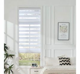 22”w x 75”h Cordless Zebra Blinds for Windows