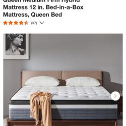 Mattress Queen 12” Hybrid New