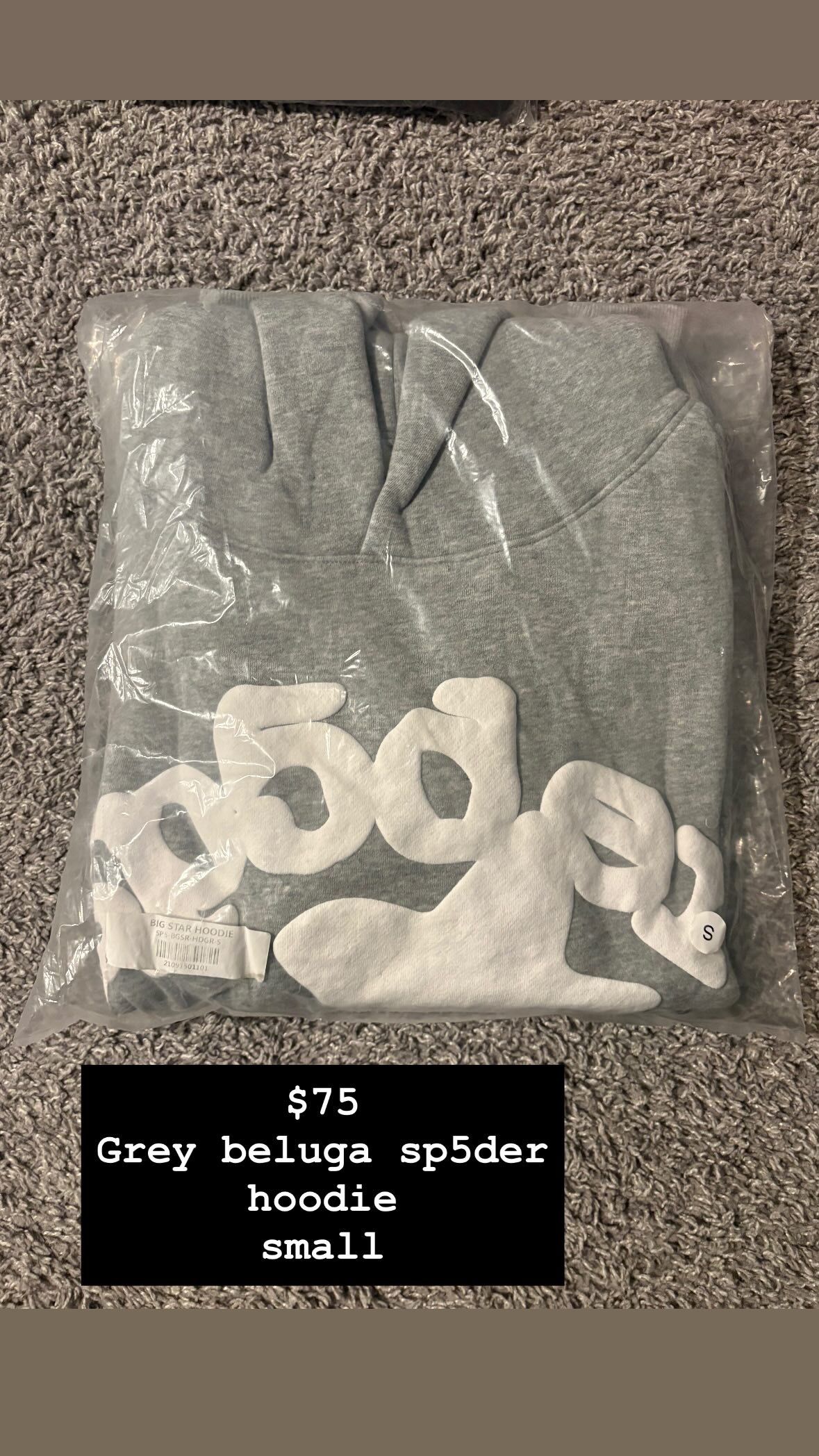 Grey Sp5der Hoodie Beluga