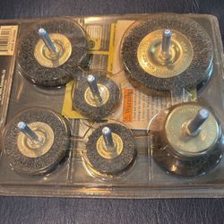 Harbor Freight 6pc Wire Wheels & Cup Brush Set - Item #01341 Shank 1/4" - NEW