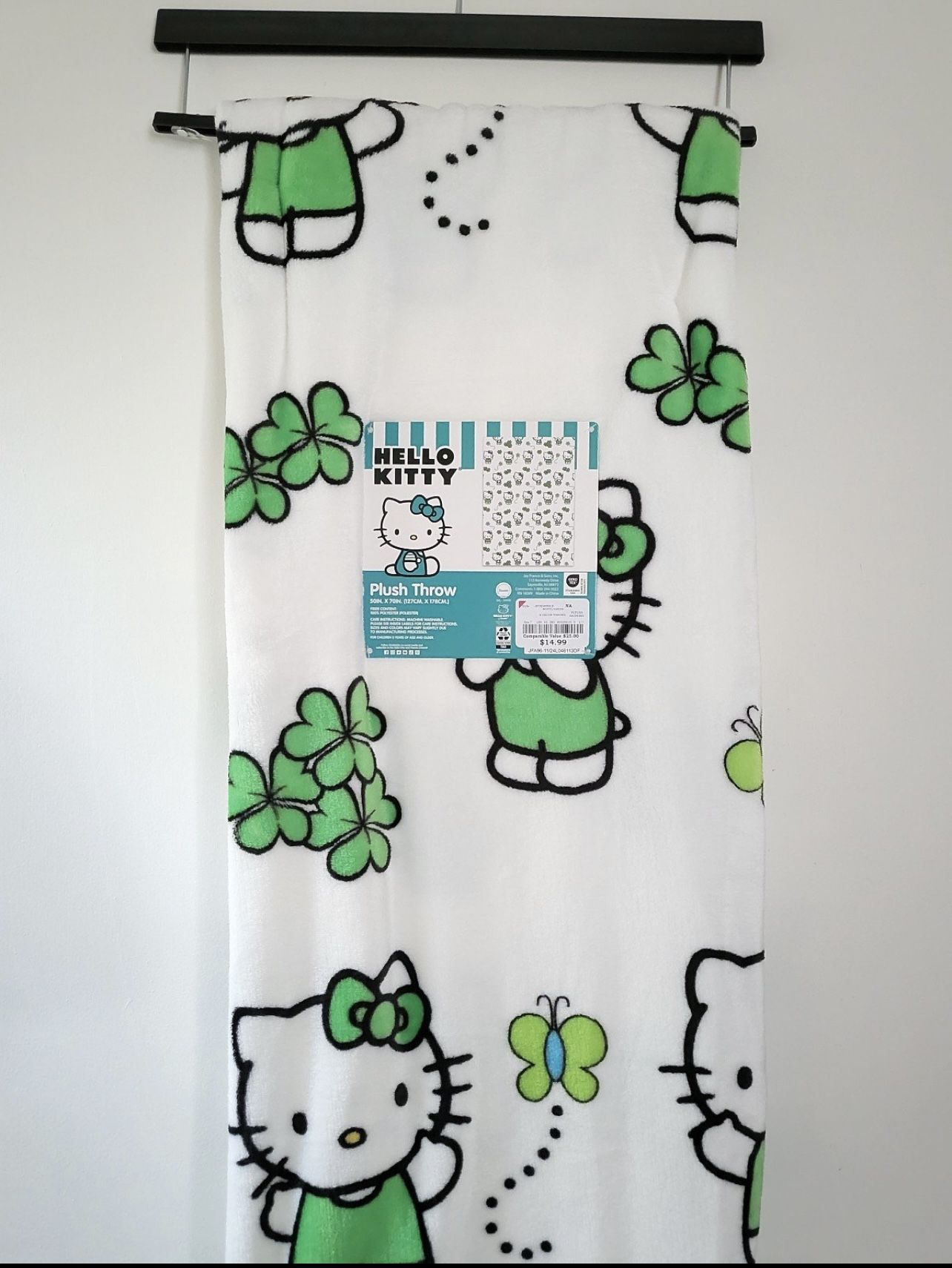 Hello Kitty St Patrick’s Blanket
