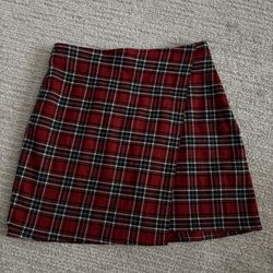 Hollister Red Plaid skirt