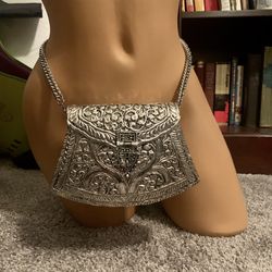 Metal Fanny Clutch Purse Couture Unique