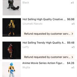 Anime Action Figures/ Goku SSB, Luffy, Naruto Six Paths, And Extra Rep Kaws Figure. 