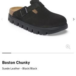 Black Suede Leather Papillio Burkenstocks 