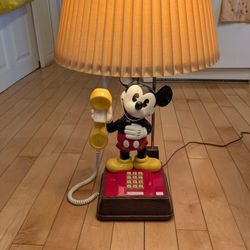 Vintage Mickey Mouse Lamp Phone