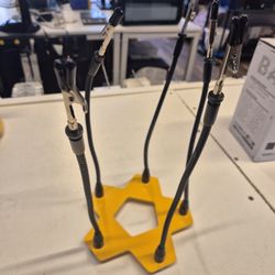 KOTTO Third Hand Soldering Tool PCB Holder Four Magnetic Based Flexible Metal | Yellow $25