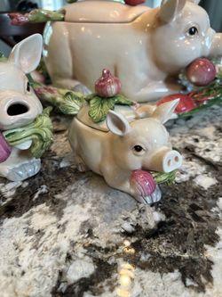 Fitz & Floyd Pig condiment server