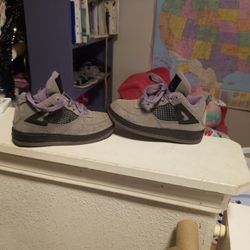 Air Jordan 4 Laser Grey Purple PS 12c