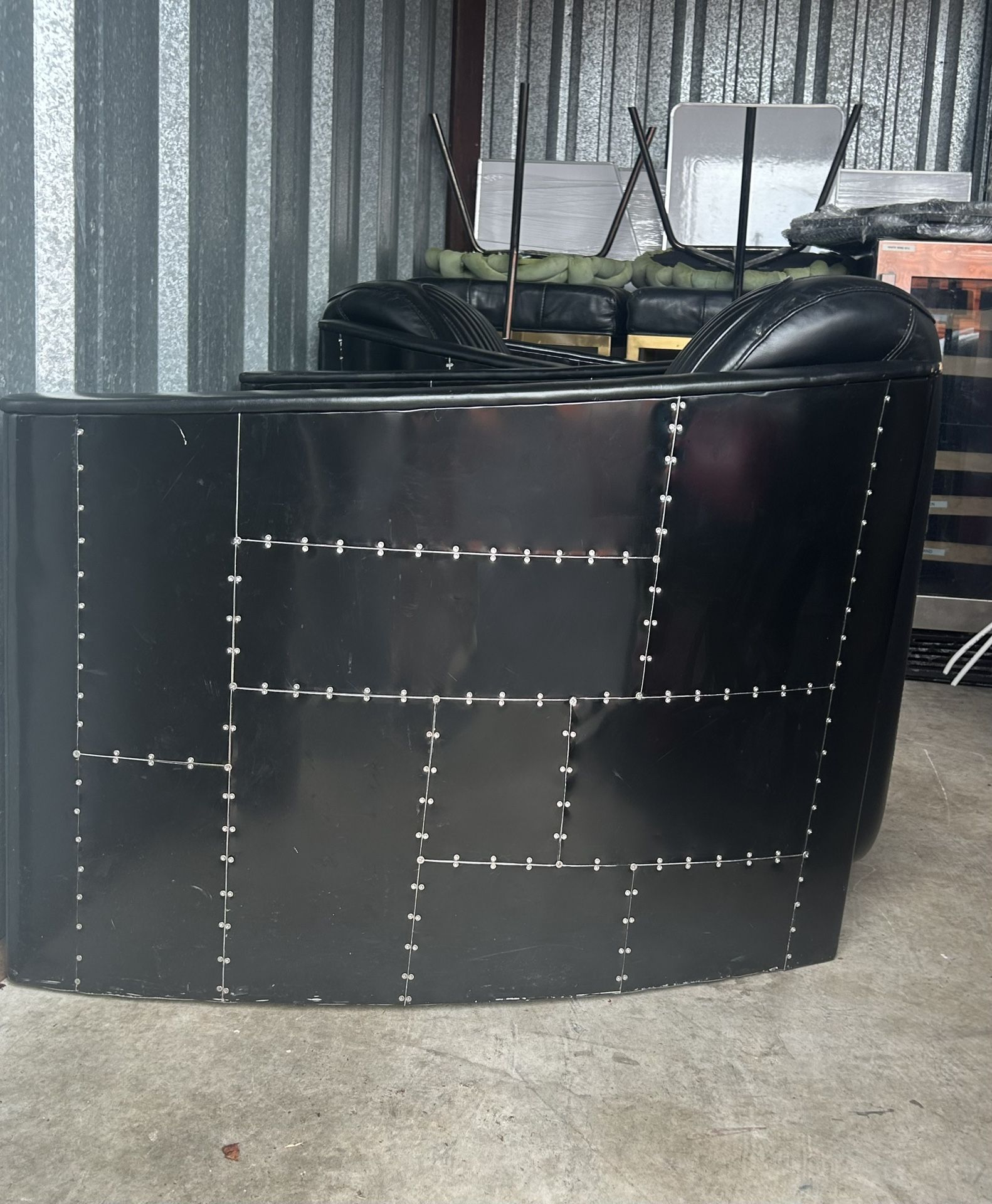 Vintage Black Leather Club Chair
