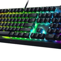 Razer-BlackWidow V4 X Full Size Wired Mechanical Green Switch Gaming Keyboard with Chroma RGB - Black (BRAND NEW)